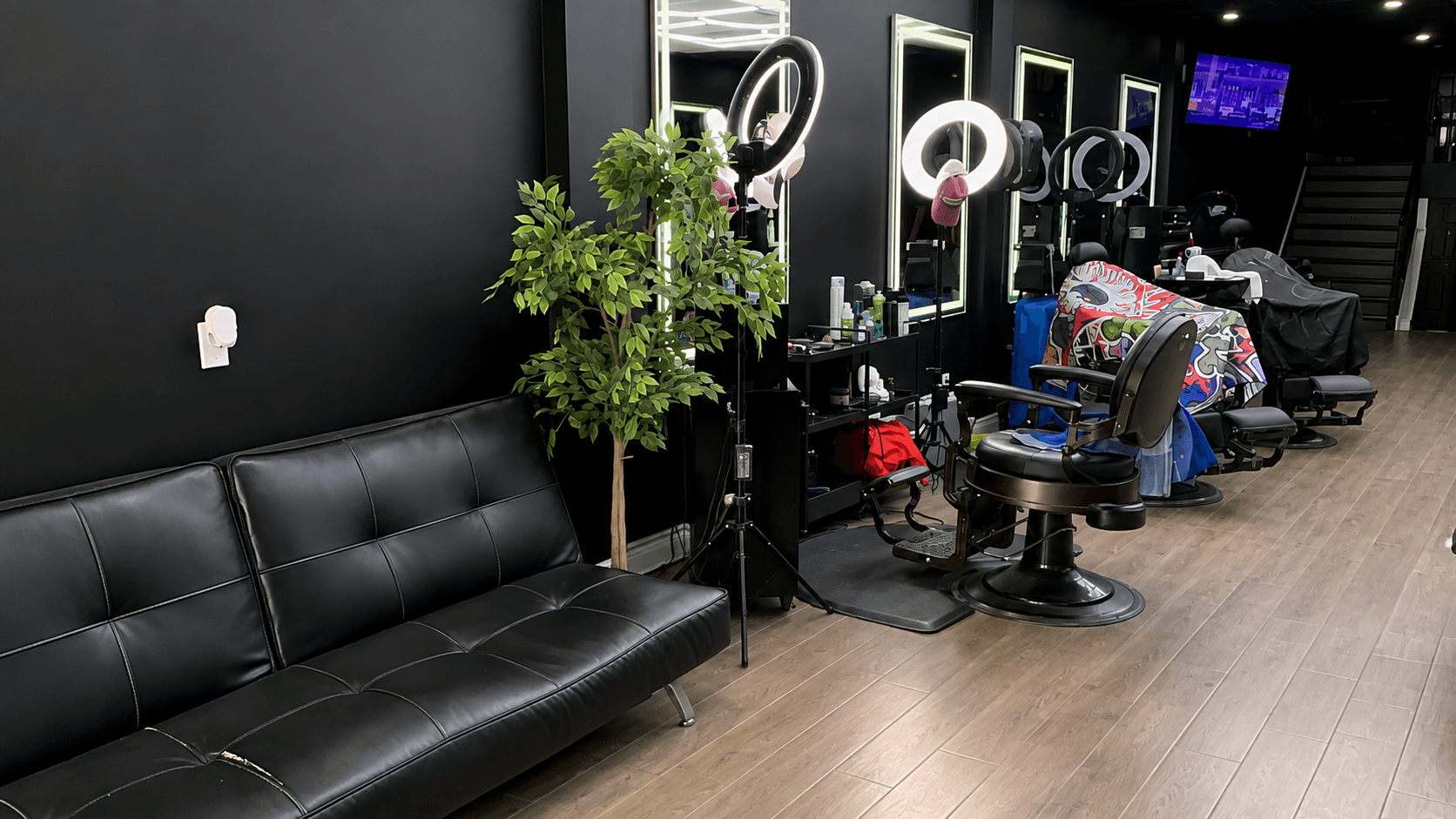 Top5 Studio event space — lounge area styled for gatherings.